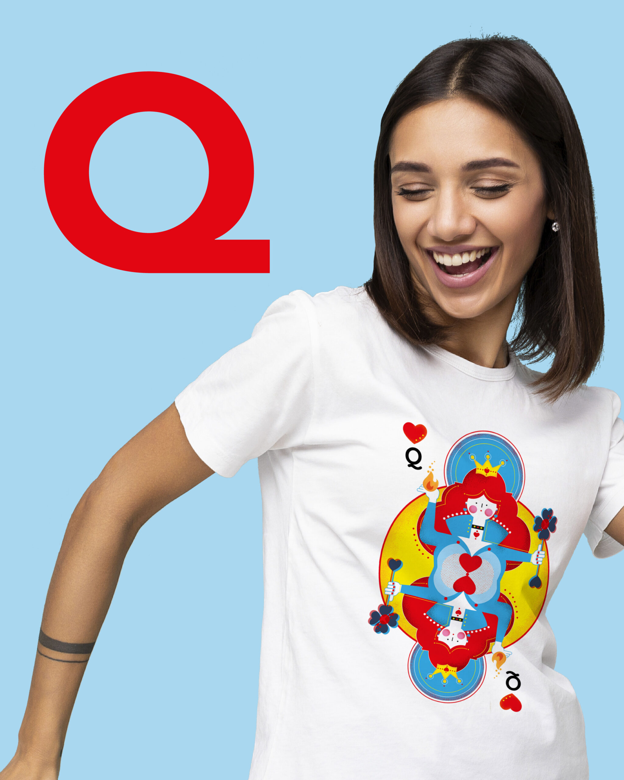 Tee shirt Queen of hearts (unisex) - Imagen 3