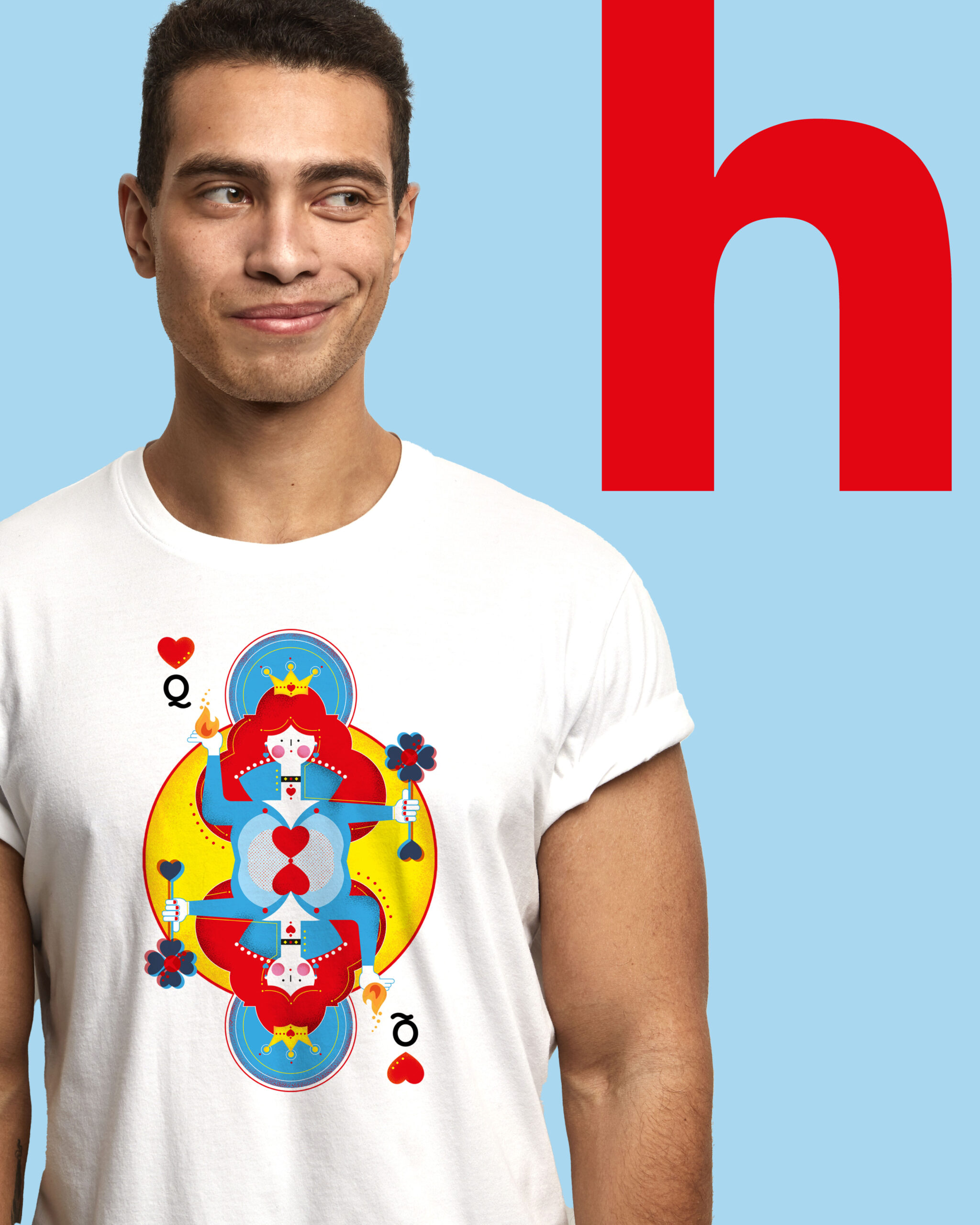 Tee shirt Queen of hearts (unisex) - Imagen 4
